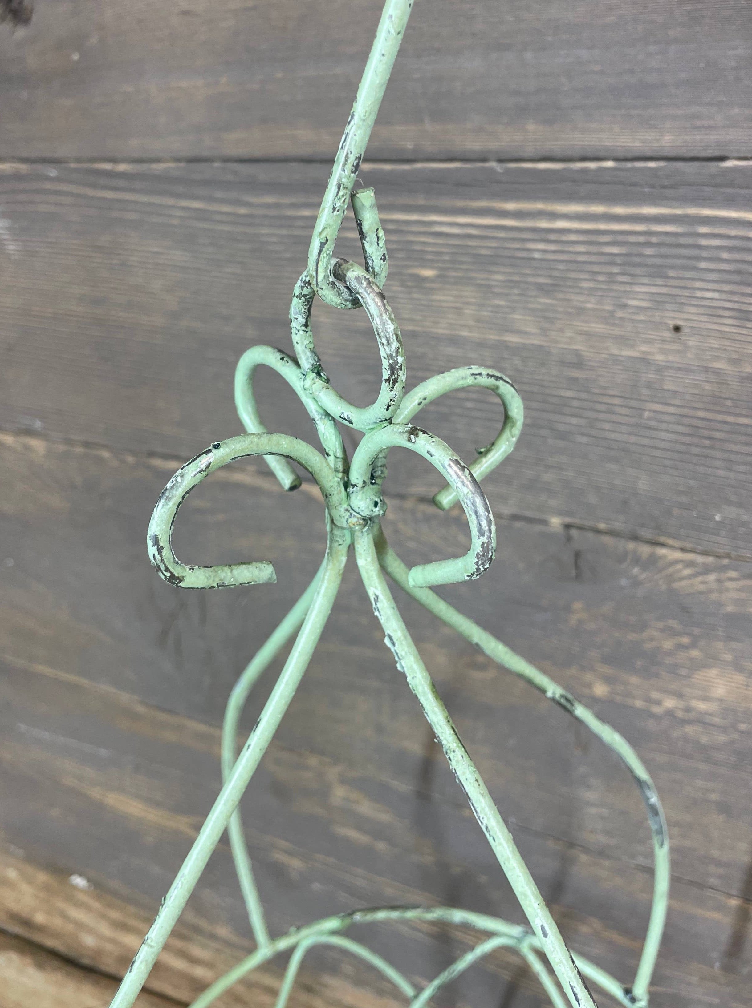 Metal Hanging Planter Basket- Aged Bronze Finish