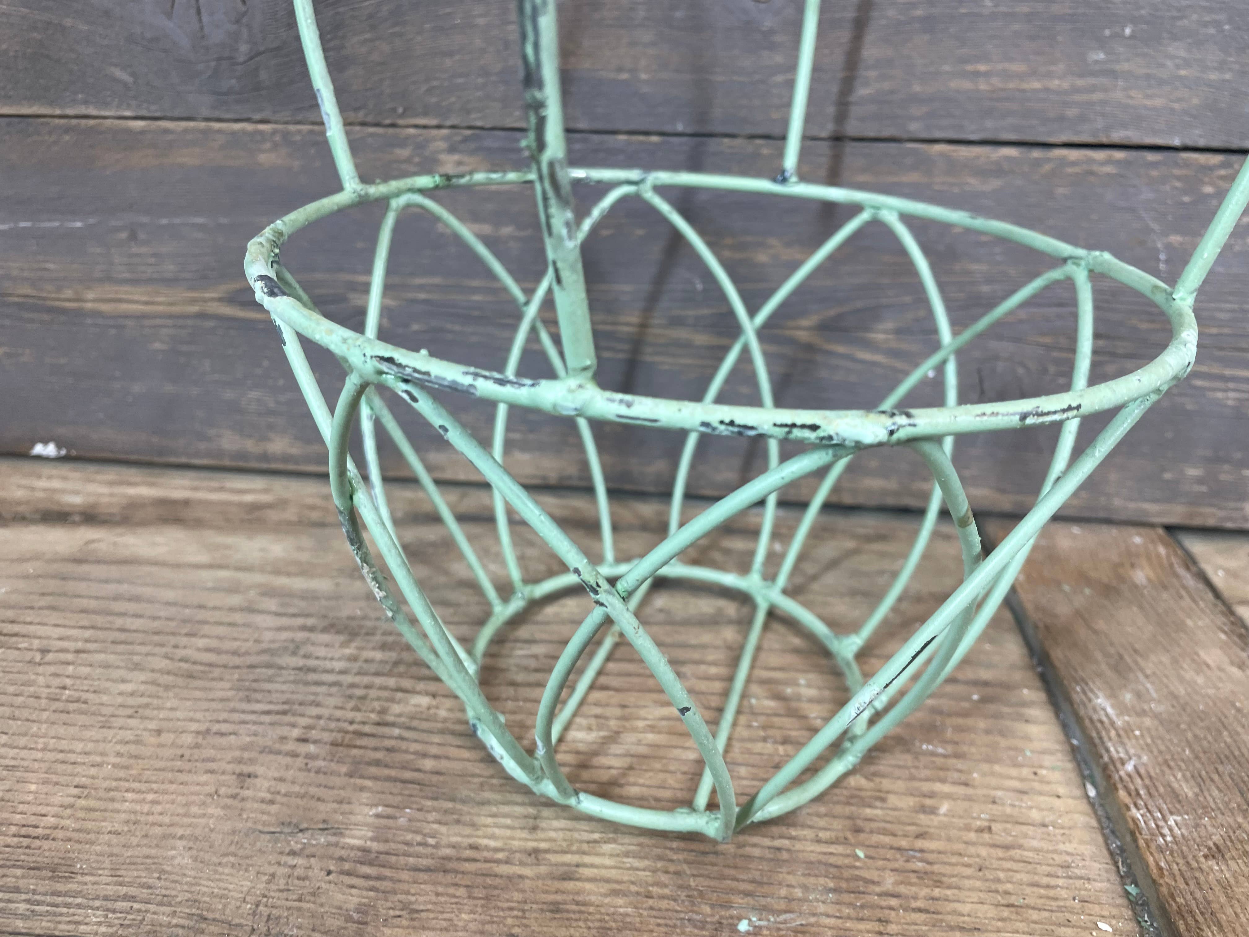 Metal Hanging Planter Basket- Aged Bronze Finish
